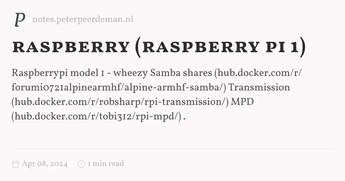 raspberry (raspberry pi 1)
